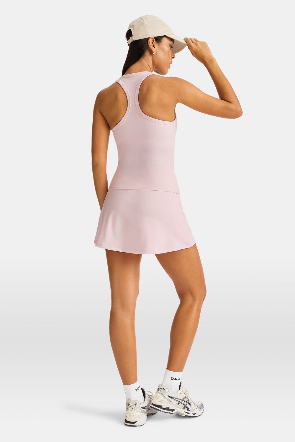 DayFlex Built-In Support V Neck Racer Vest - Ballet Slipper