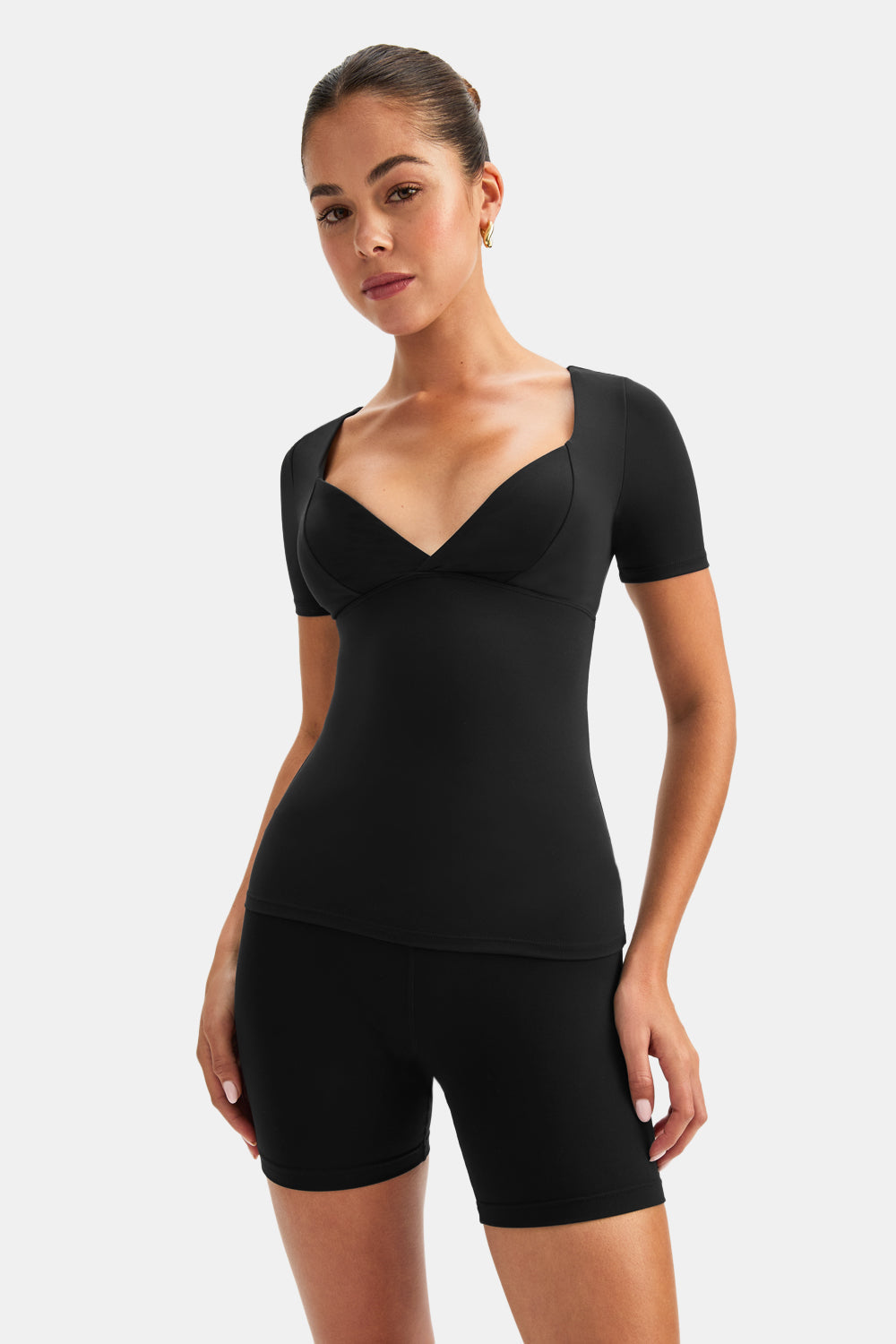 DayFlex Plunge Top - Shadow Black