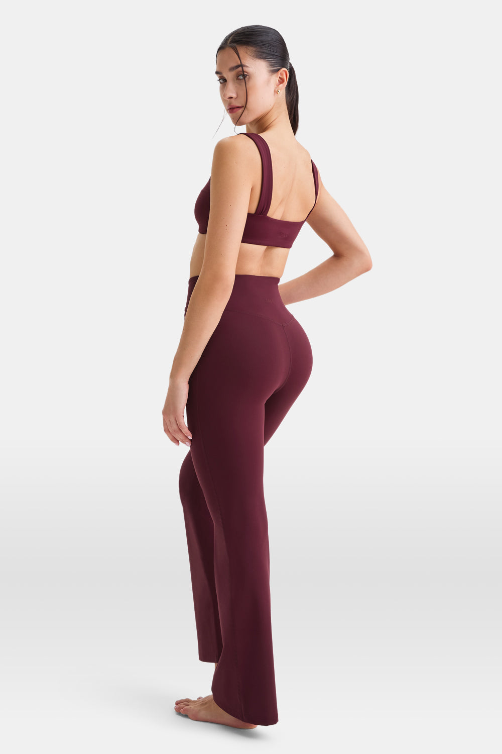 DayFlex Wrap Flared Yoga Pant - Burgundy