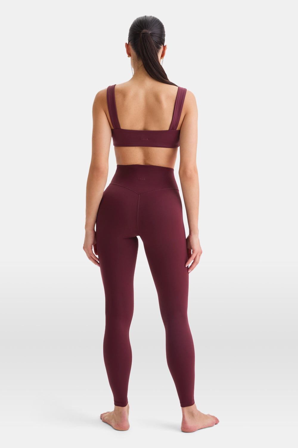 DayFlex Ruched Bandeau Sports Bra - Burgundy