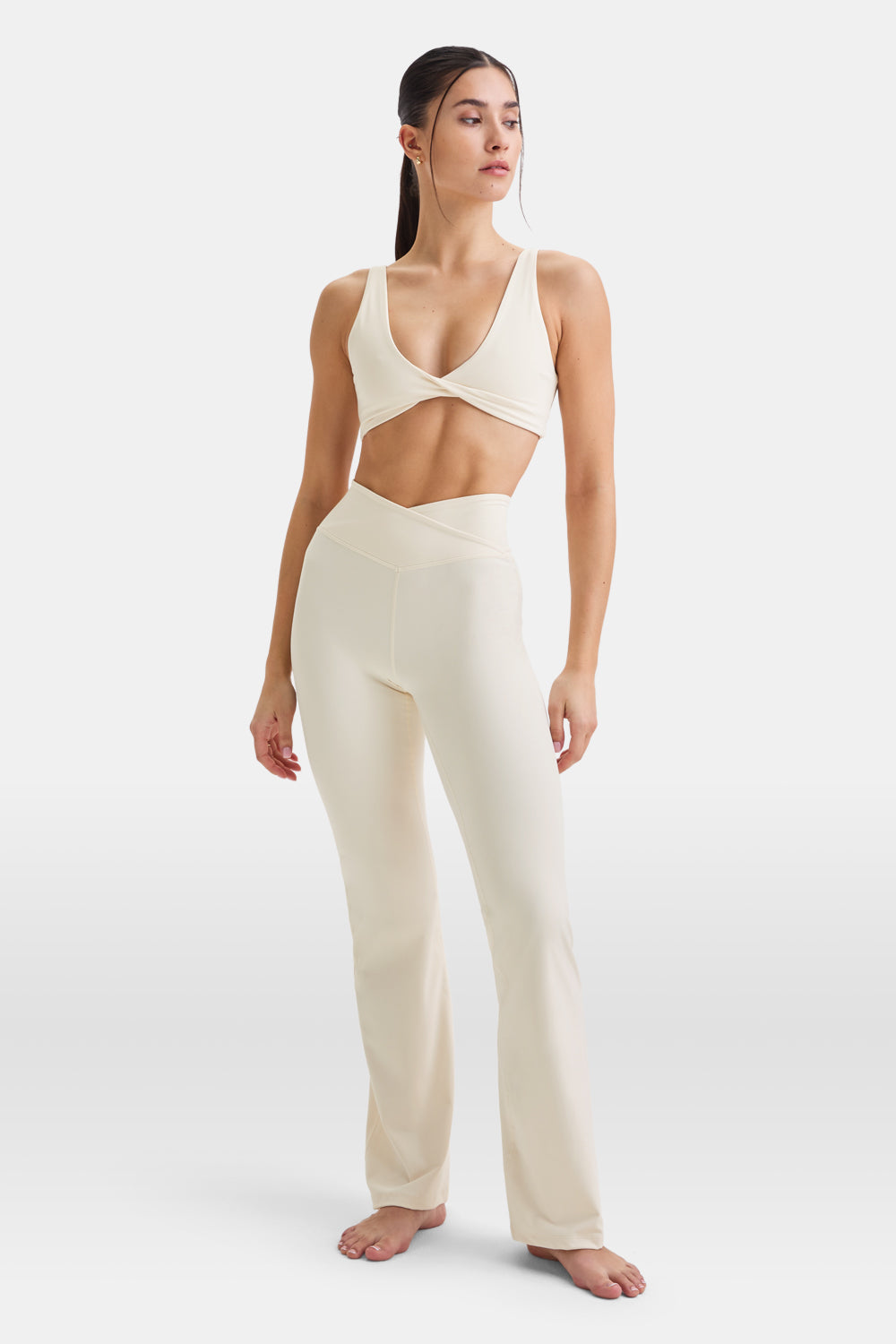 DayFlex Wrap Flared Yoga Pant - Buttermilk