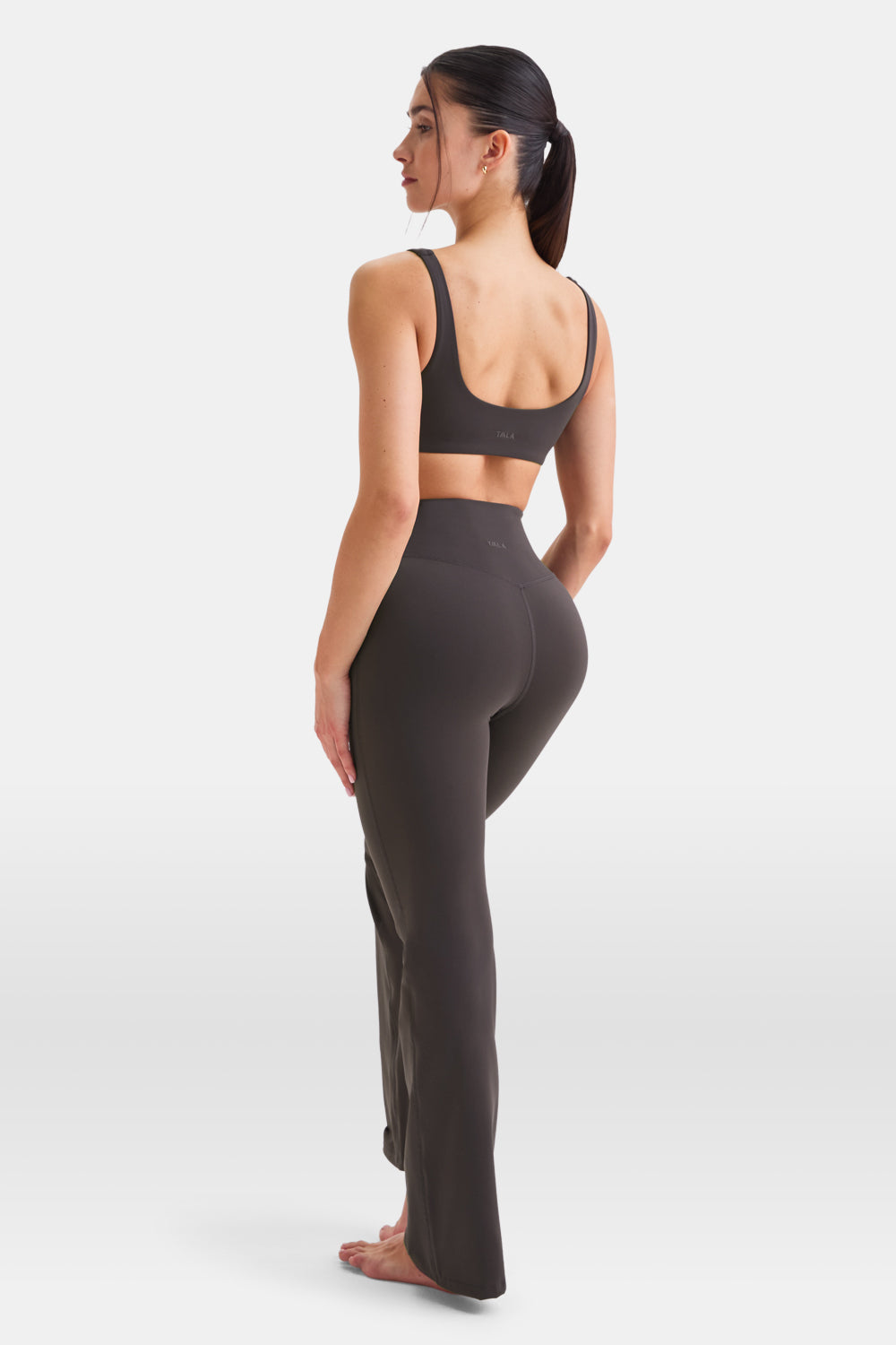 DayFlex Wrap Flared Yoga Pant - Cool Espresso