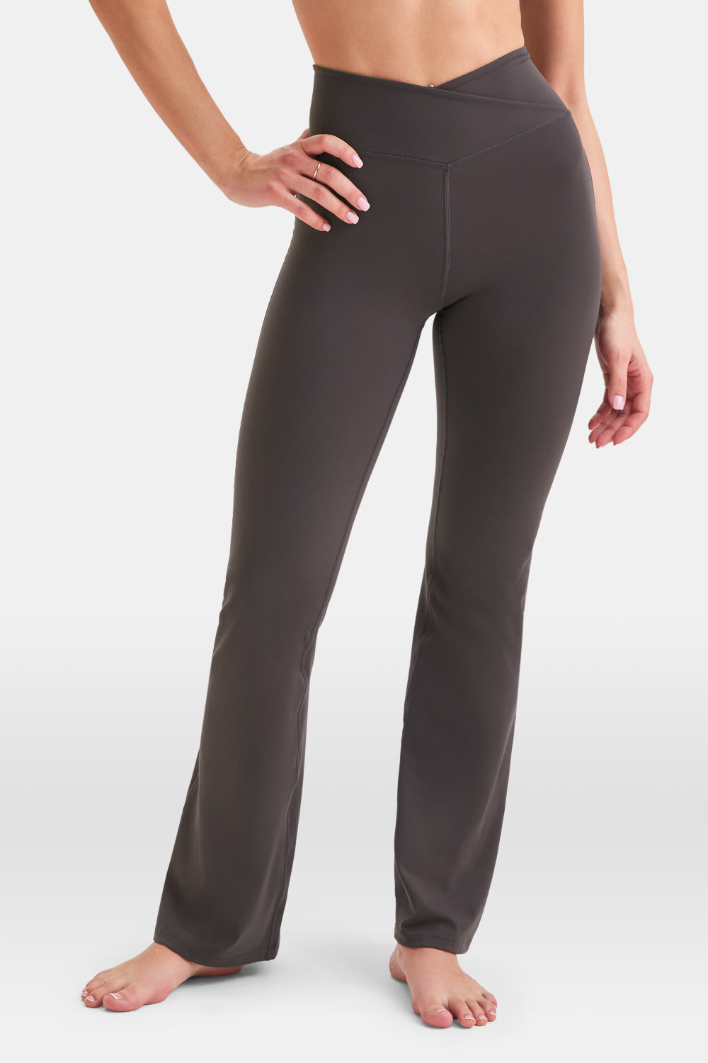DayFlex Wrap Flared Yoga Pant - Cool Espresso