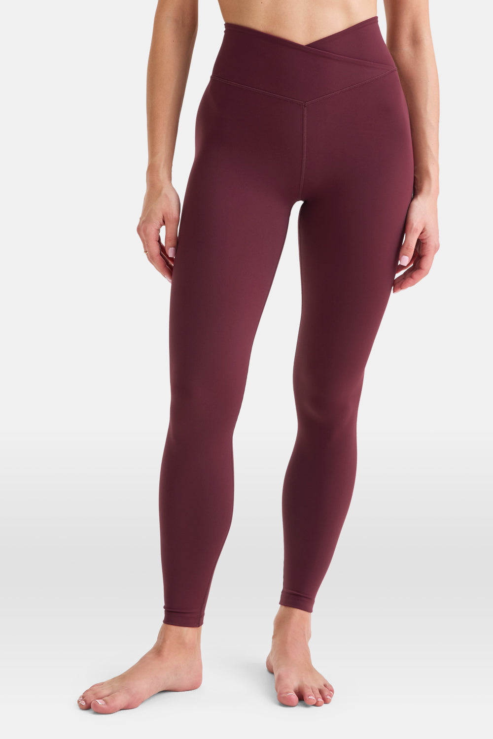 DayFlex Wrap High Waisted Legging - Burgundy