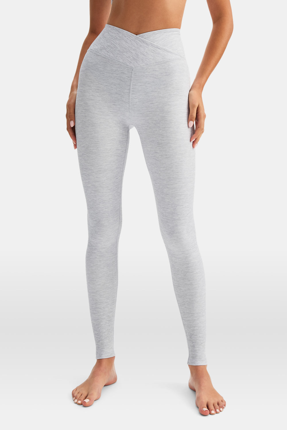 DayFlex Wrap High Waisted Legging - Grey Marl