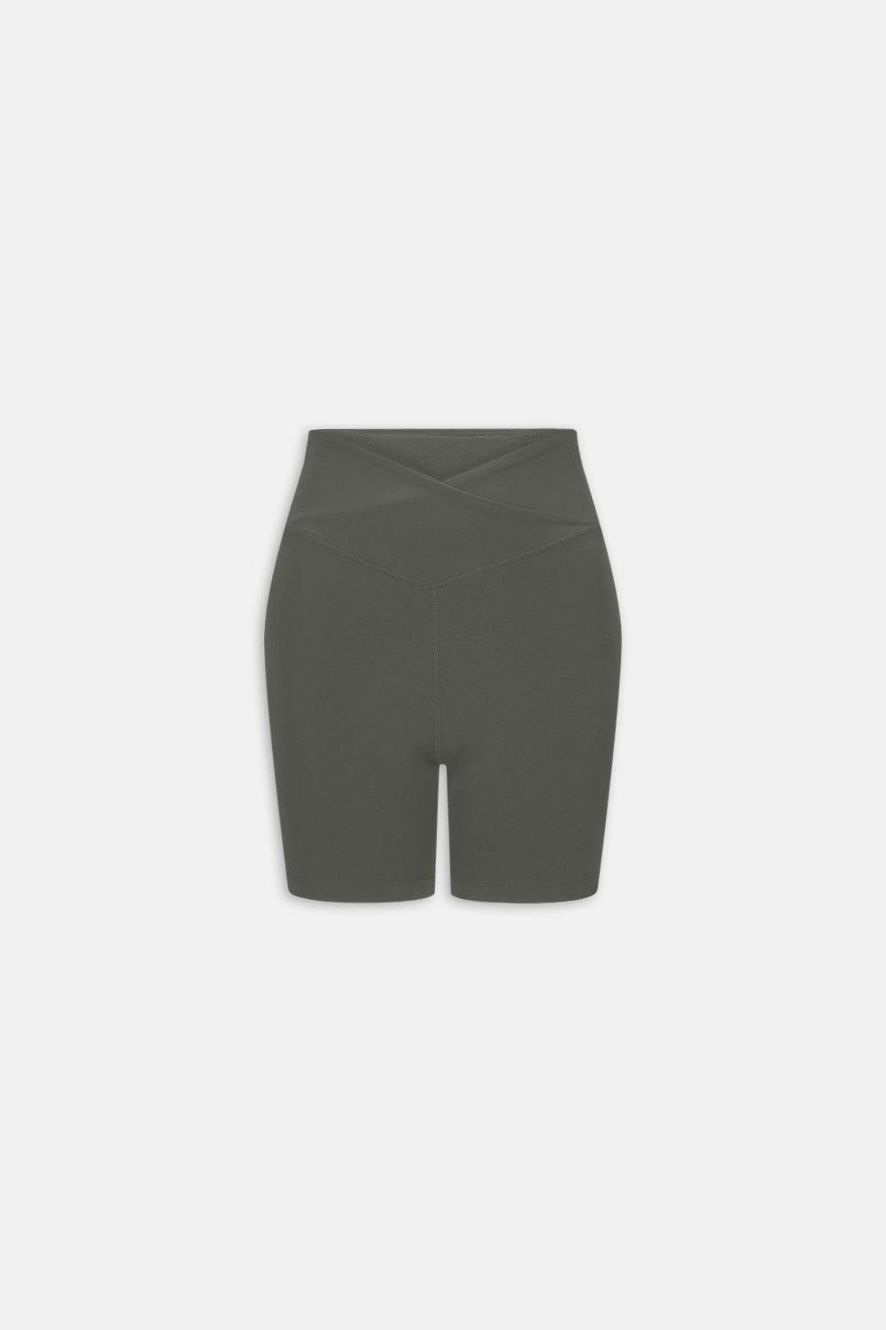 DayFlex Wrap High Waisted Cycling Shorts - Dark Olive