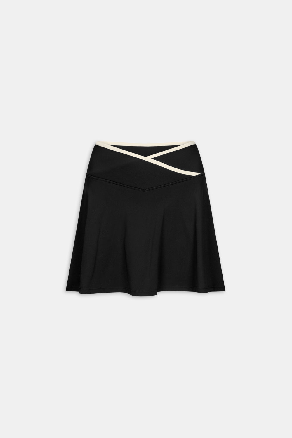 DayFlex Wrap Waist Skort - Shadow Black & Ivory