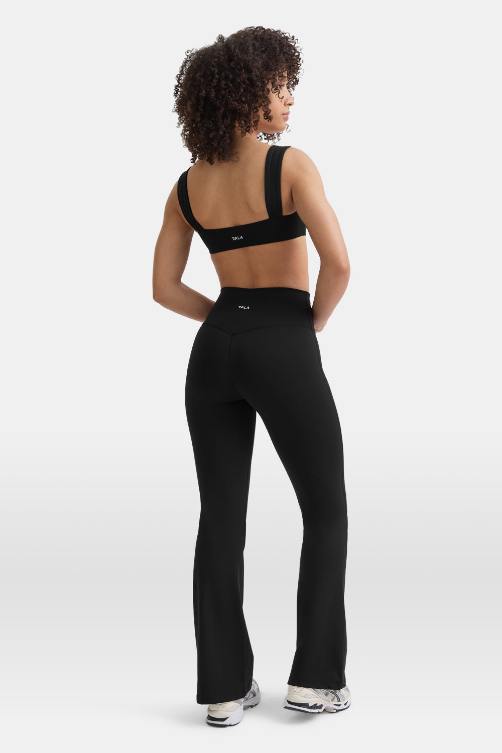 DayFlex High Waisted Flared Yoga Pant No Front Seam - Shadow Black