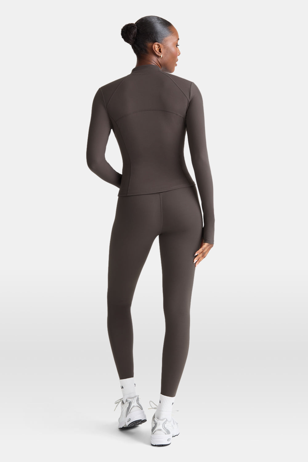 DayFlex Zip Through Sports Jacket - Mocha Brown