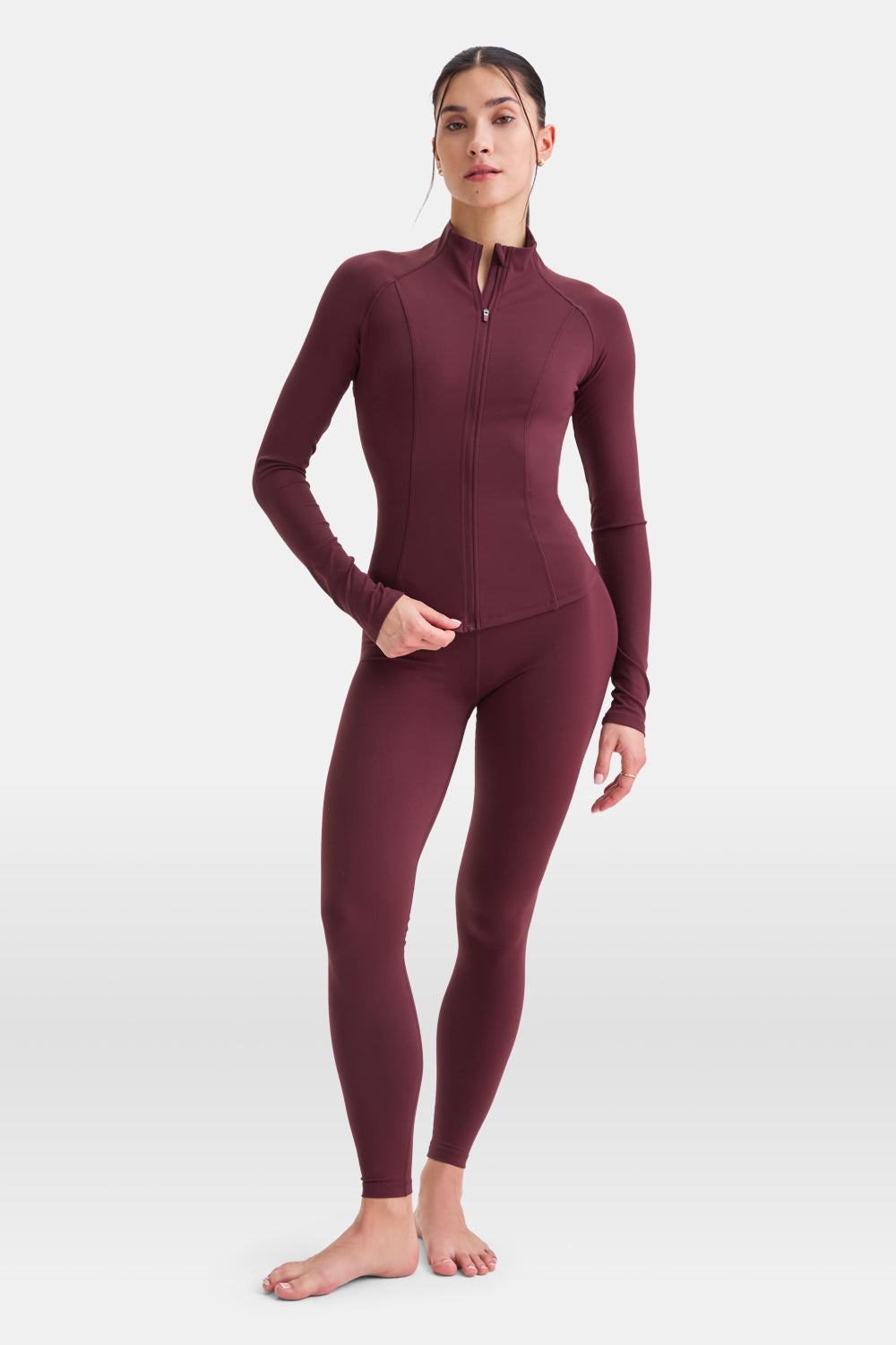 DayFlex Zip Through Jacket - Burgundy