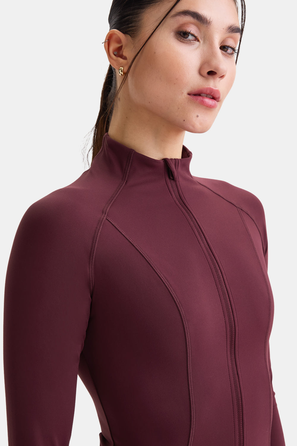 DayFlex Zip Through Jacket - Burgundy