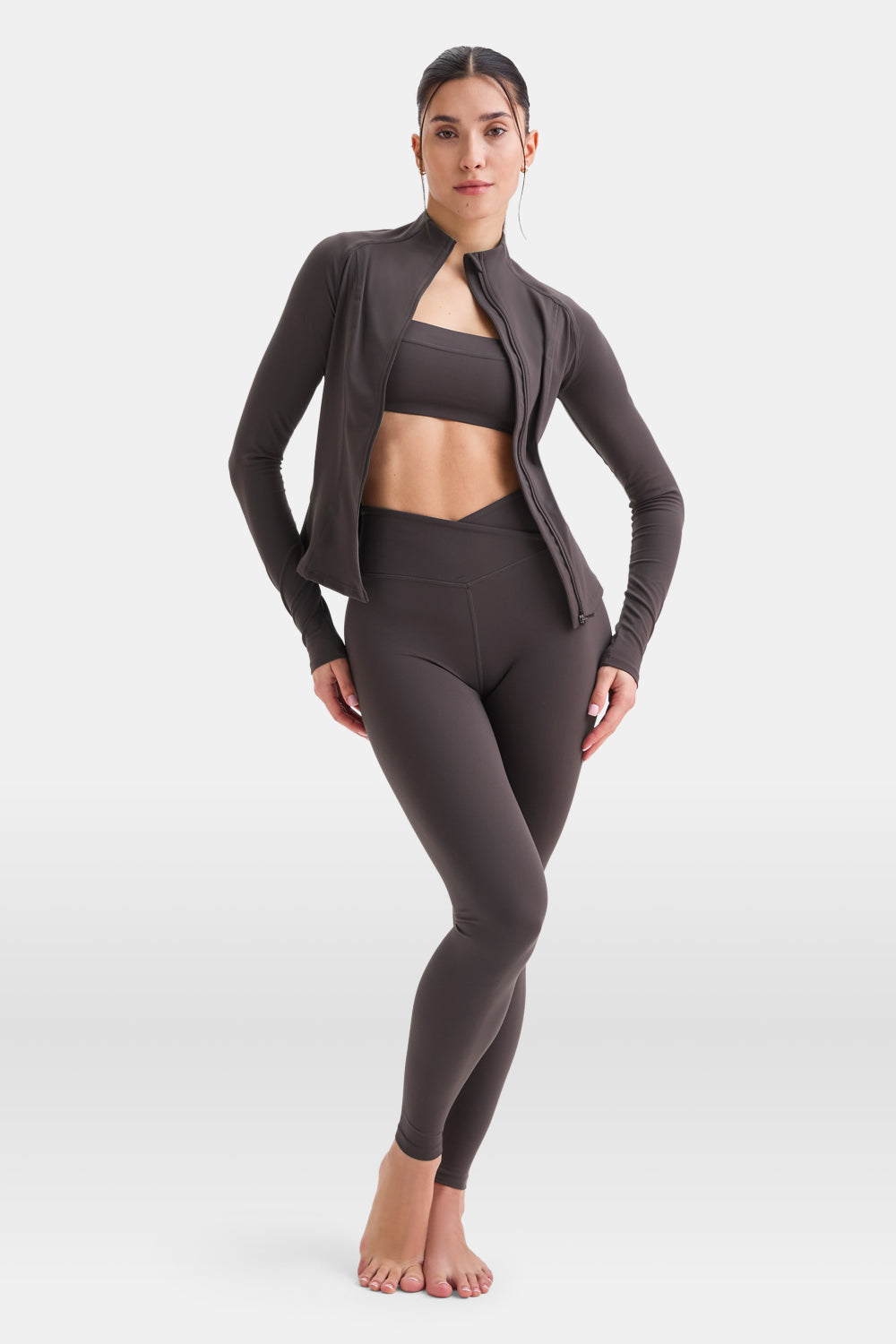 DayFlex Zip Through Jacket - Cool Espresso