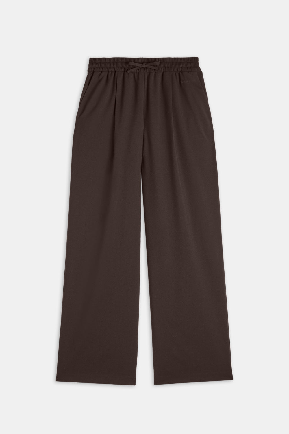Drawstring Wide Leg Trousers - Americano