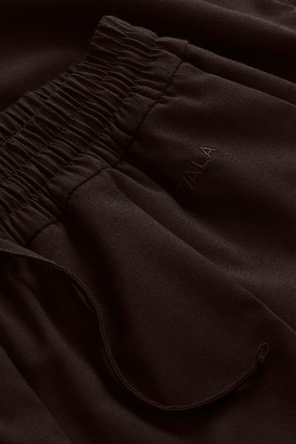 Drawstring Wide Leg Trousers - Americano