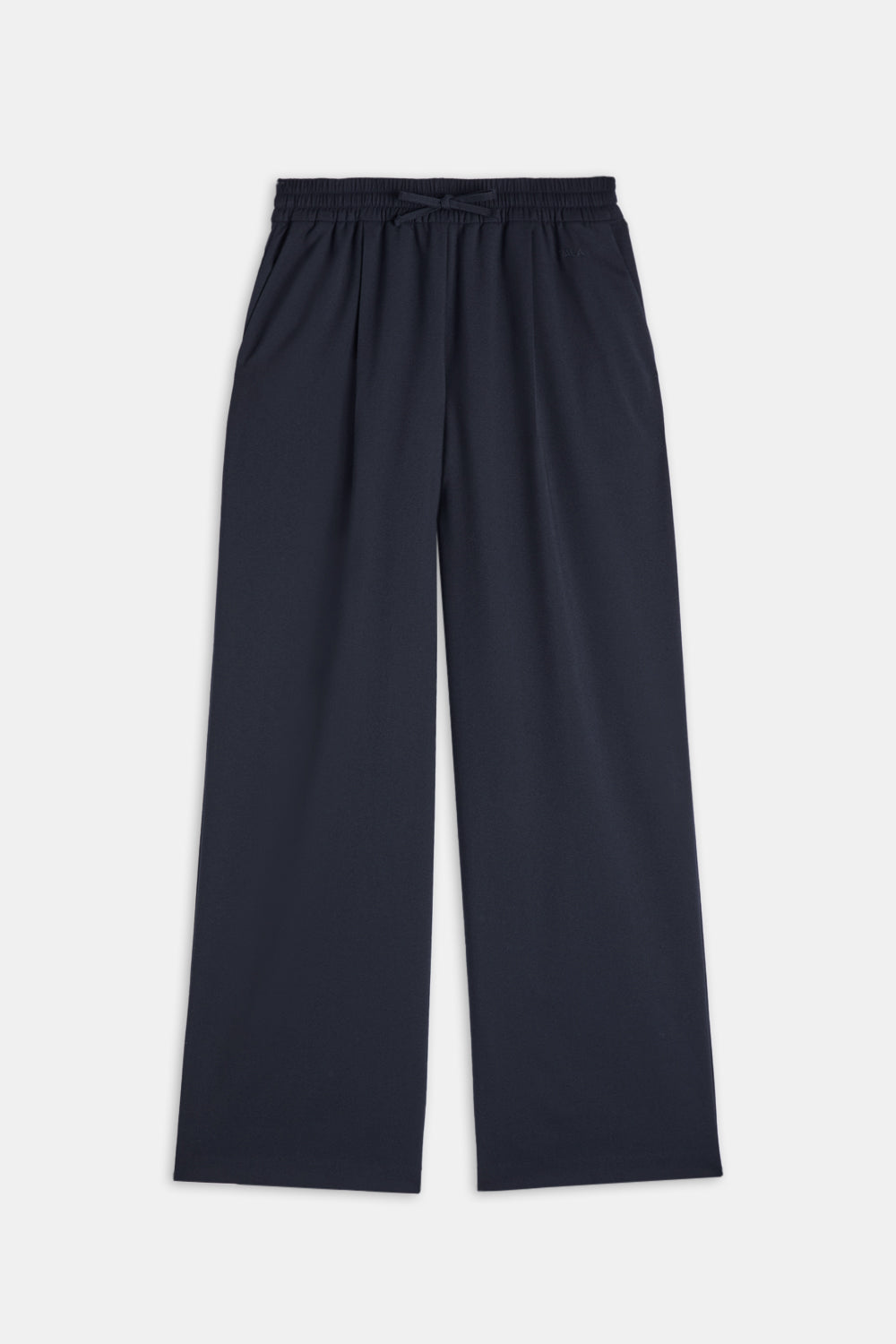 Drawstring Wide Leg Trousers - Midnight Navy