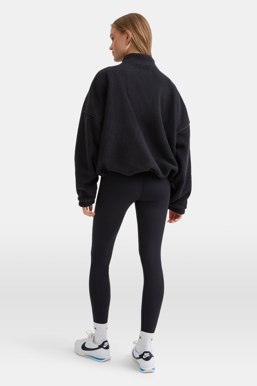 1/4 Zip Fleece Jacket - Black