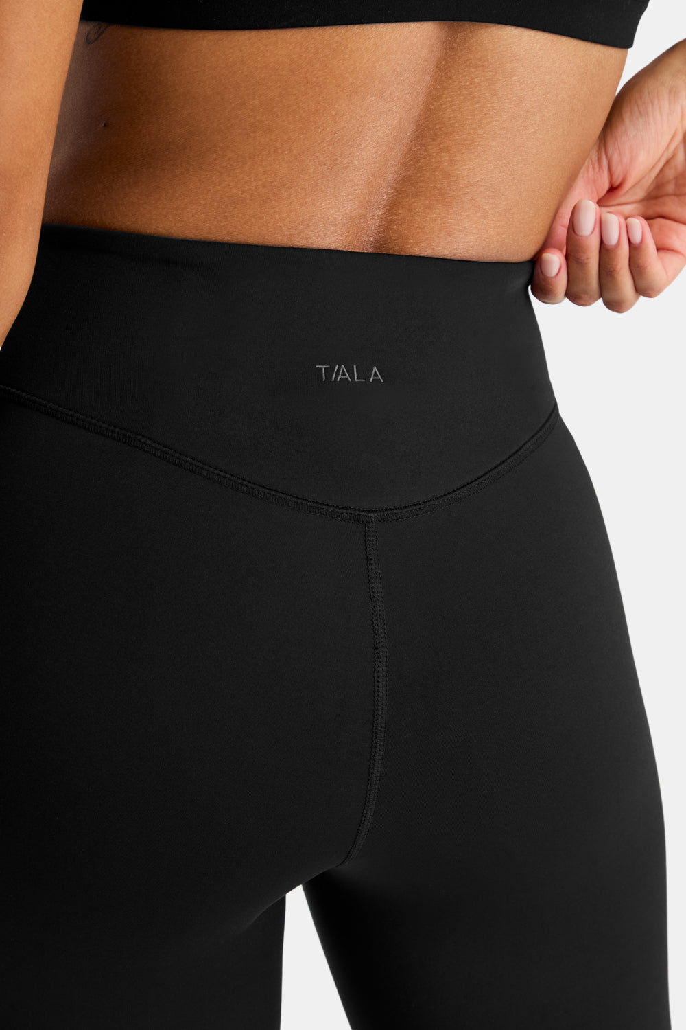 SkinLuxe Fleece High Waisted Flared Yoga Pant - Shadow Black