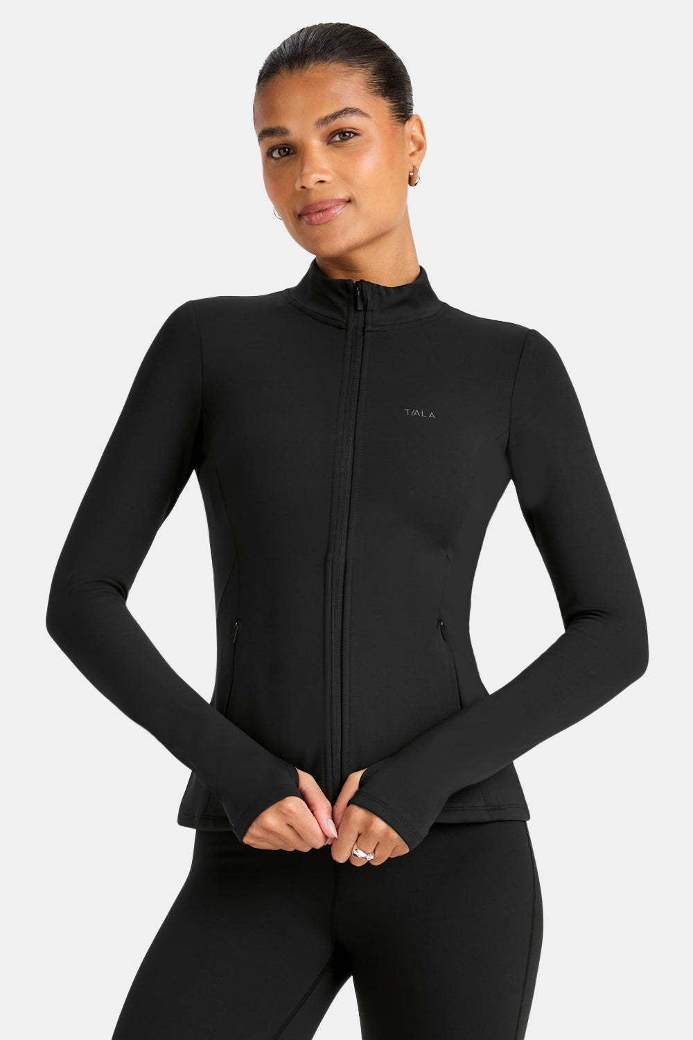 SkinLuxe Fleece Zip Through Jacket - Shadow Black