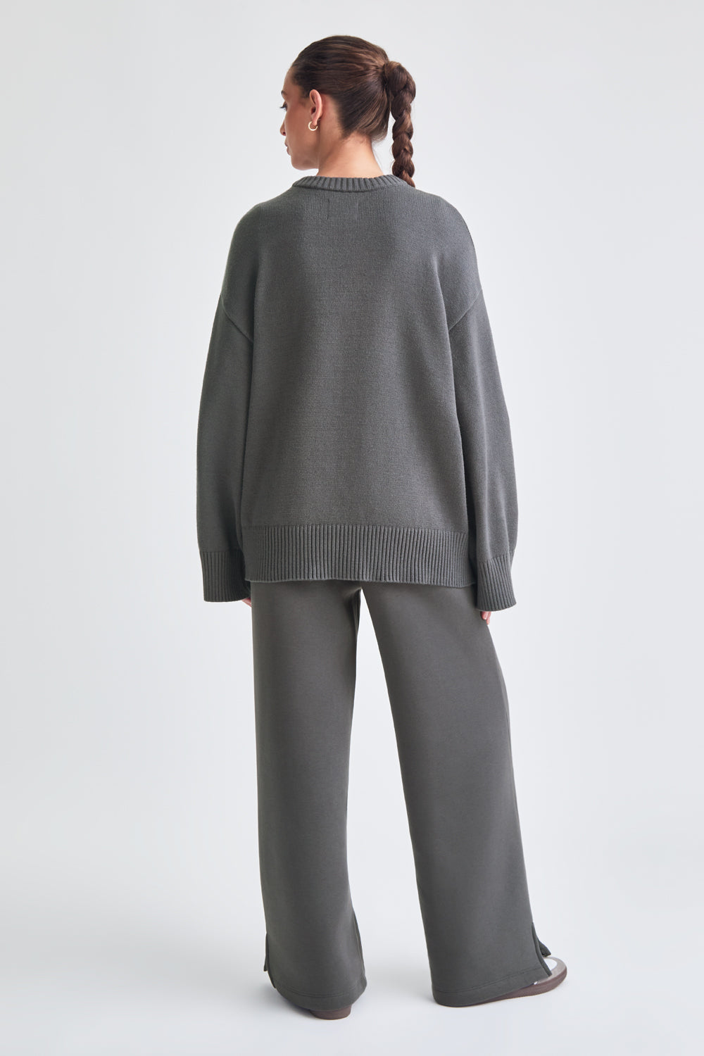 TALA Knit Sweater - Charcoal And Milk