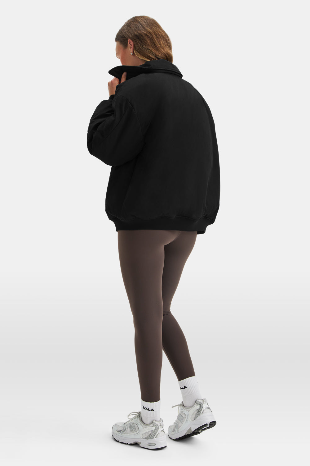 Collared Reversible Bomber Jacket - Americano / Black