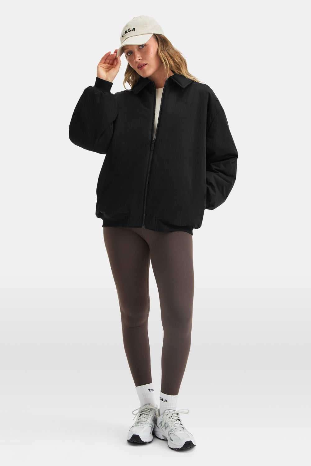 Collared Reversible Bomber Jacket - Americano / Black