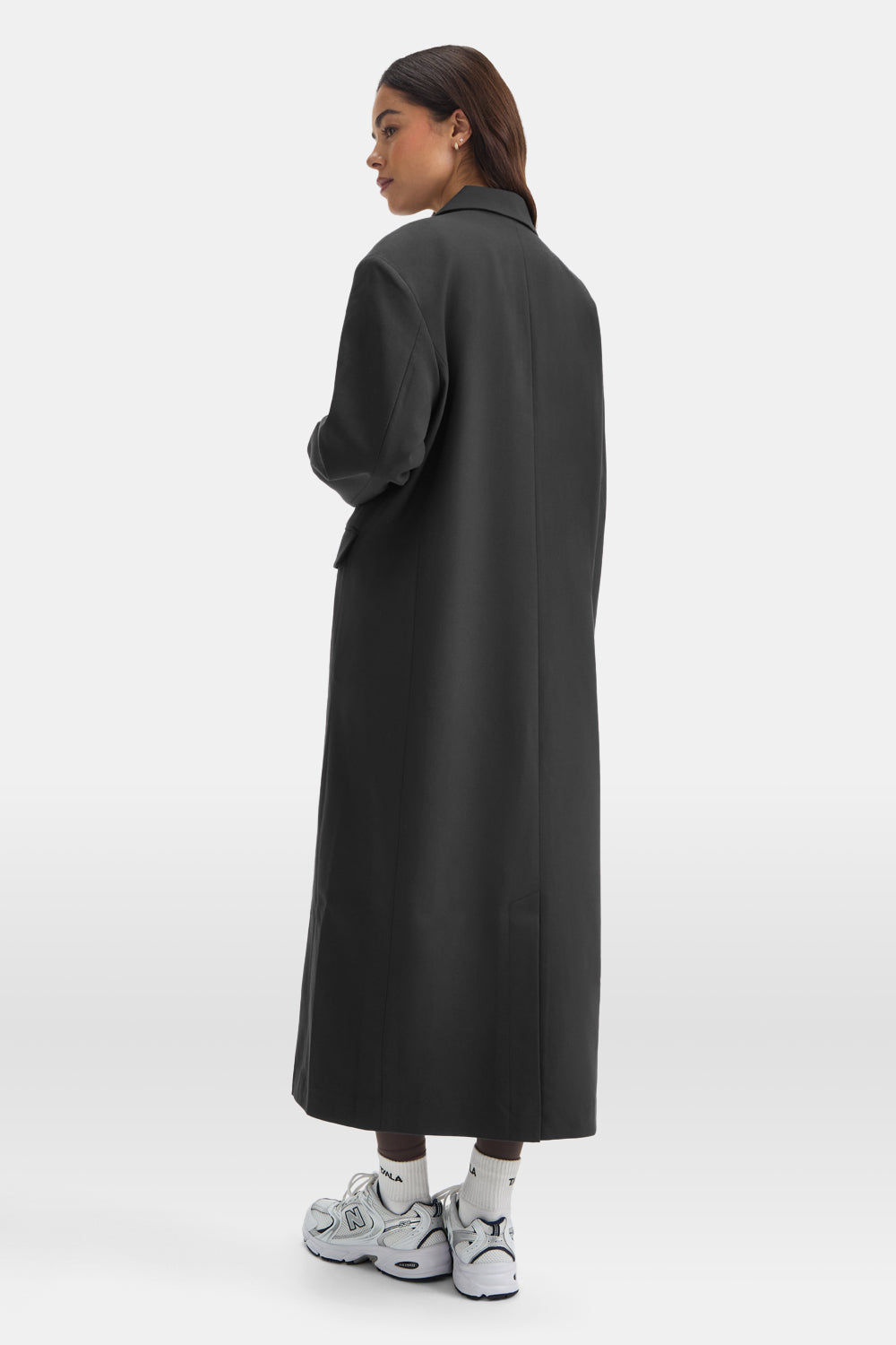 Longline Blazer Coat - Black