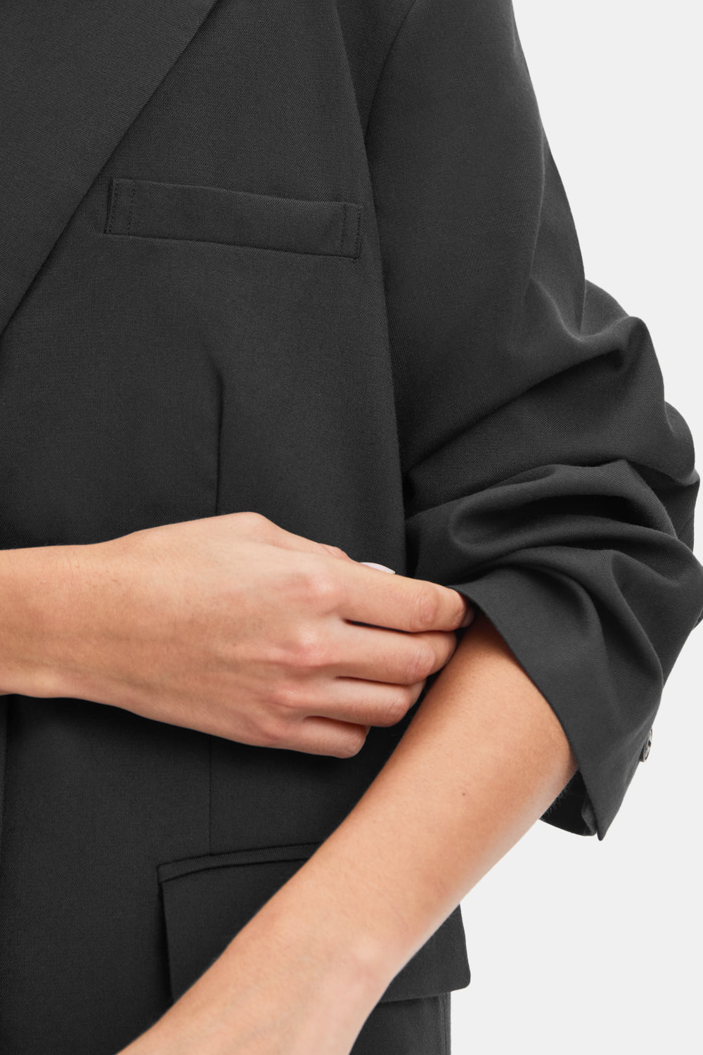 Longline Blazer Coat - Black