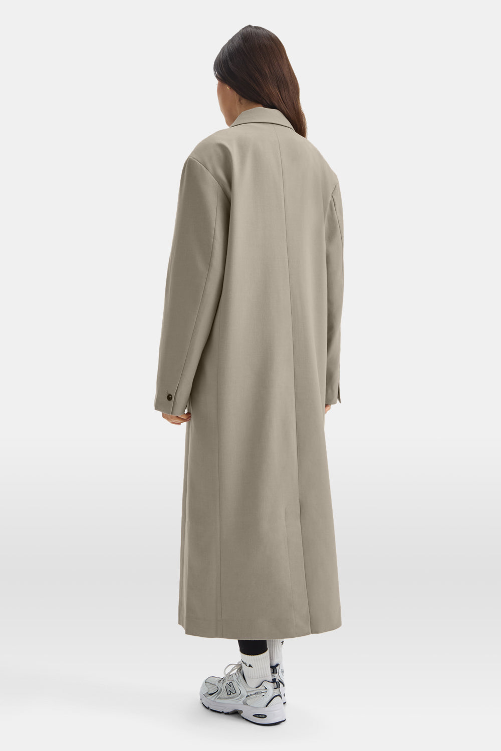 Longline Blazer Coat - Soft Khaki