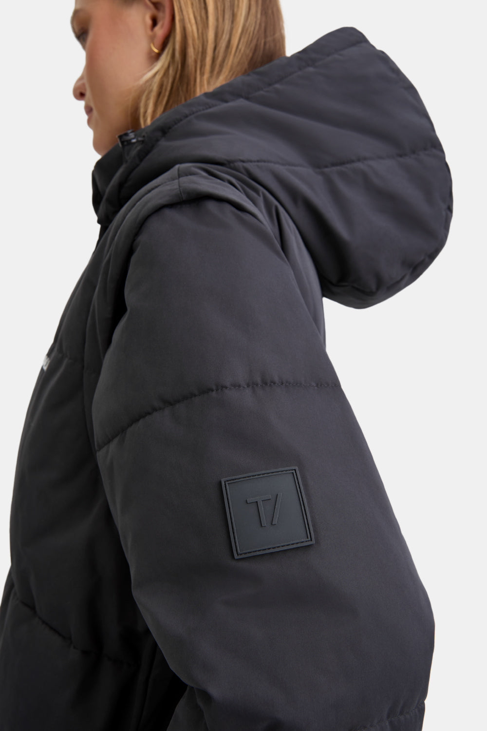 Polar Longline Puffer Coat - Charcoal