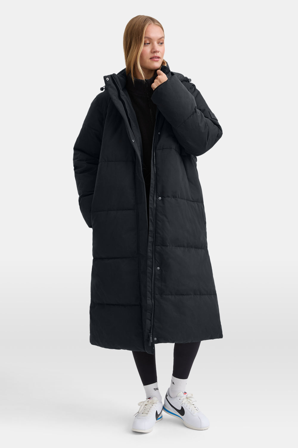 Polar Longline Puffer Coat - True Black