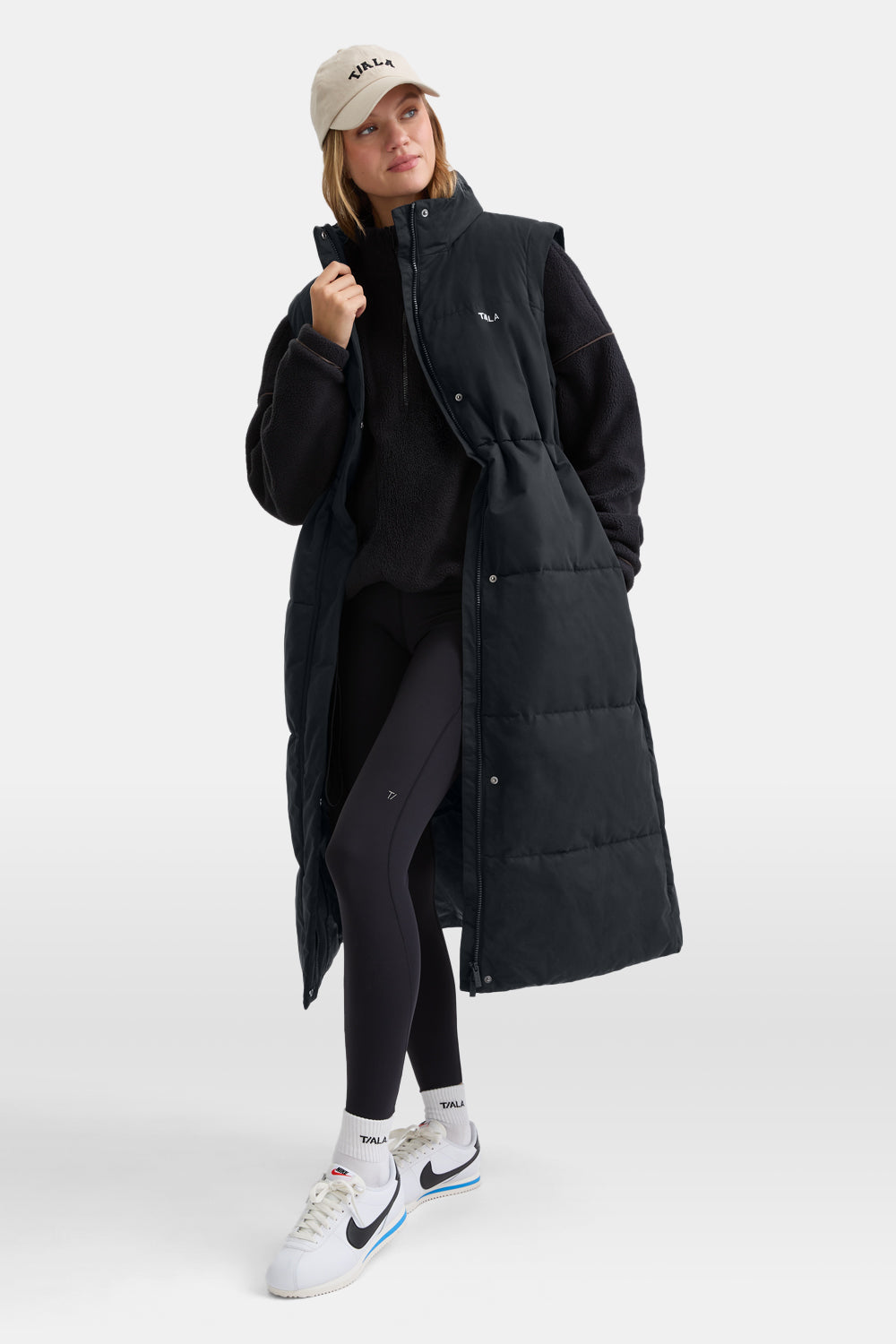 Polar Longline Puffer Coat - True Black