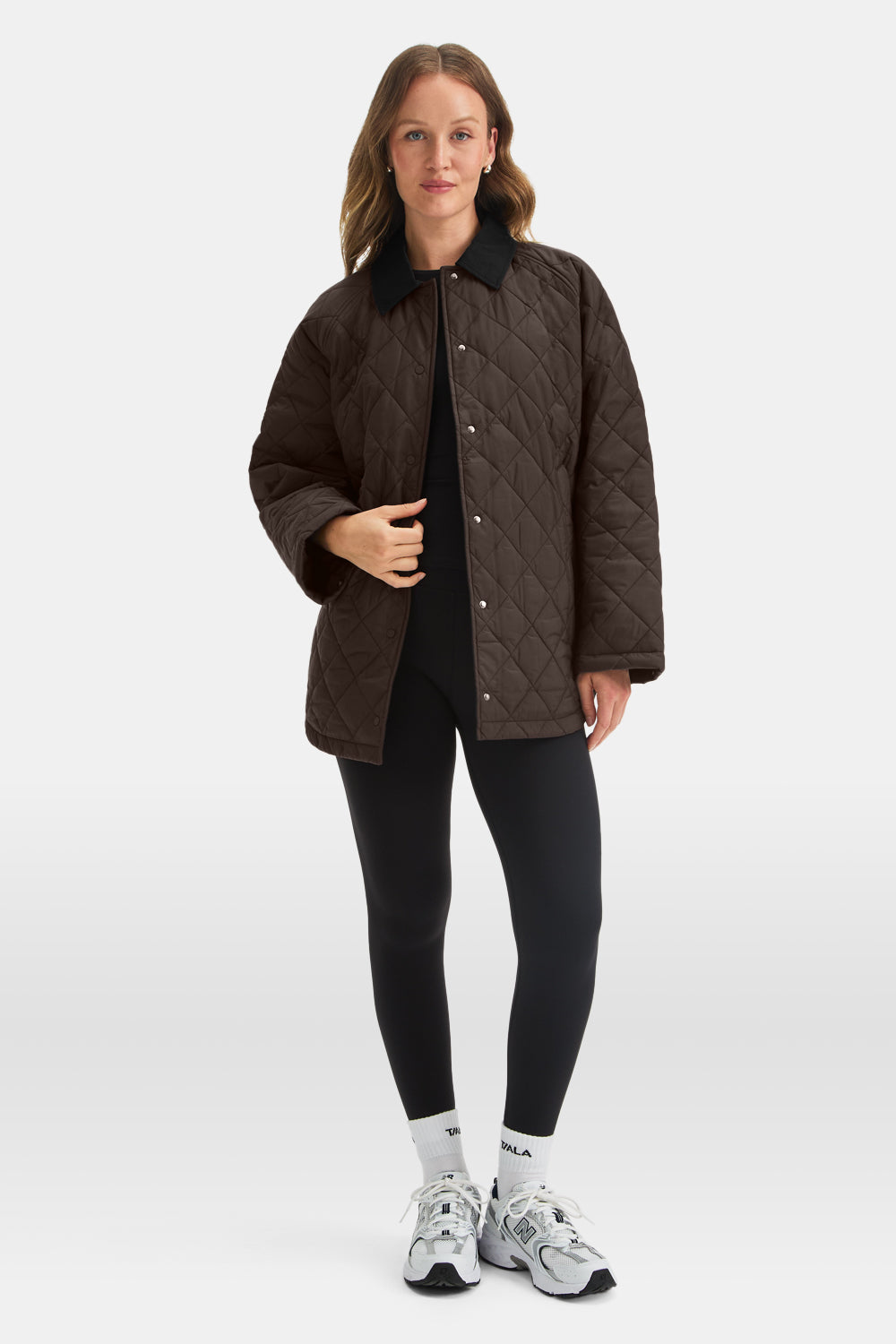 Quilted Reversible Barn Jacket - Americano / Black