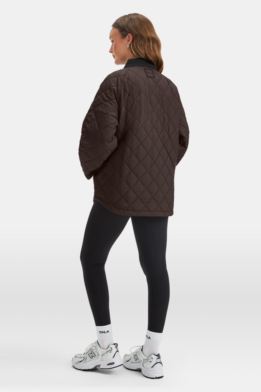 Quilted Reversible Barn Jacket - Americano / Black