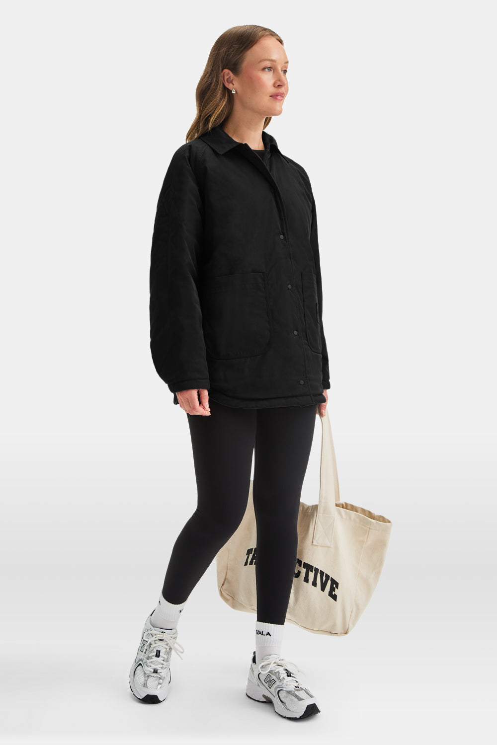 Quilted Reversible Barn Jacket - Americano / Black