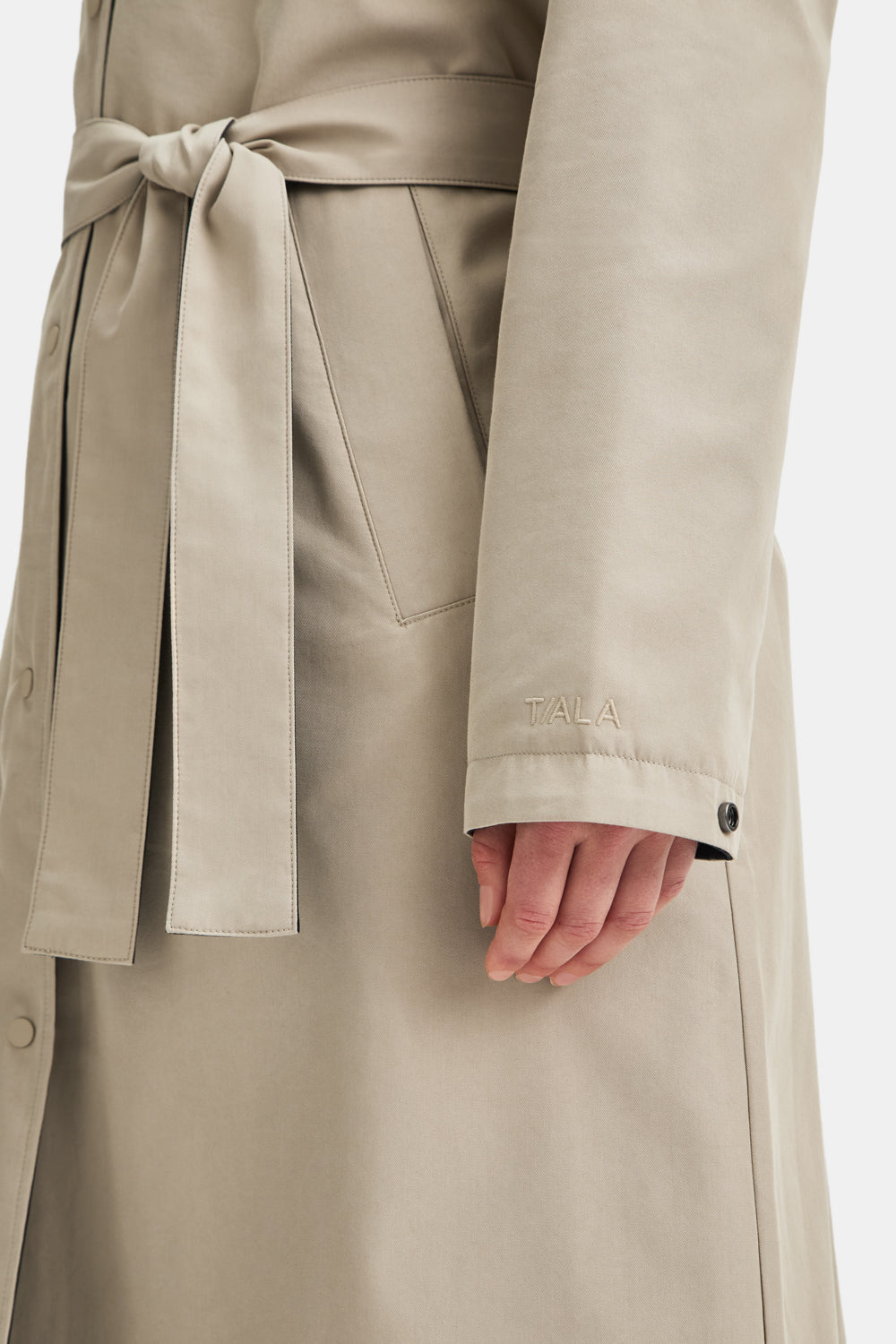 Longline Reversible Trench - Beige / True Black