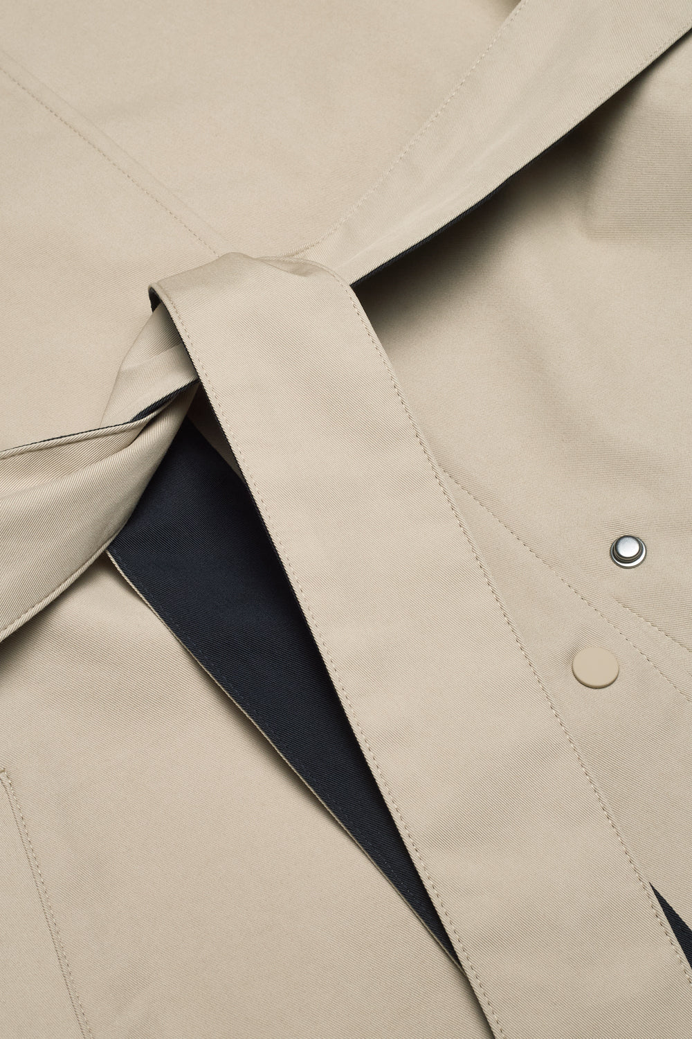 Longline Reversible Trench - Beige / True Black
