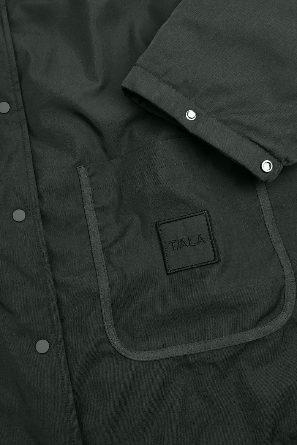 Quilted Reversible Barn Jacket - Dark Moss / Black