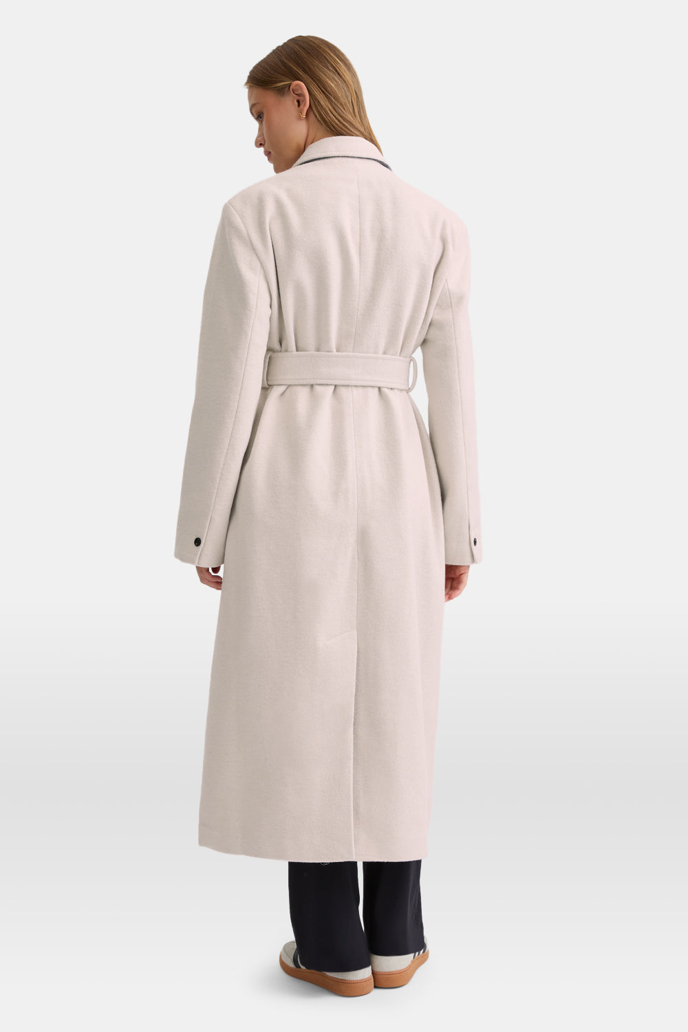 Wool Blend Oversized Overcoat - Oat Marl