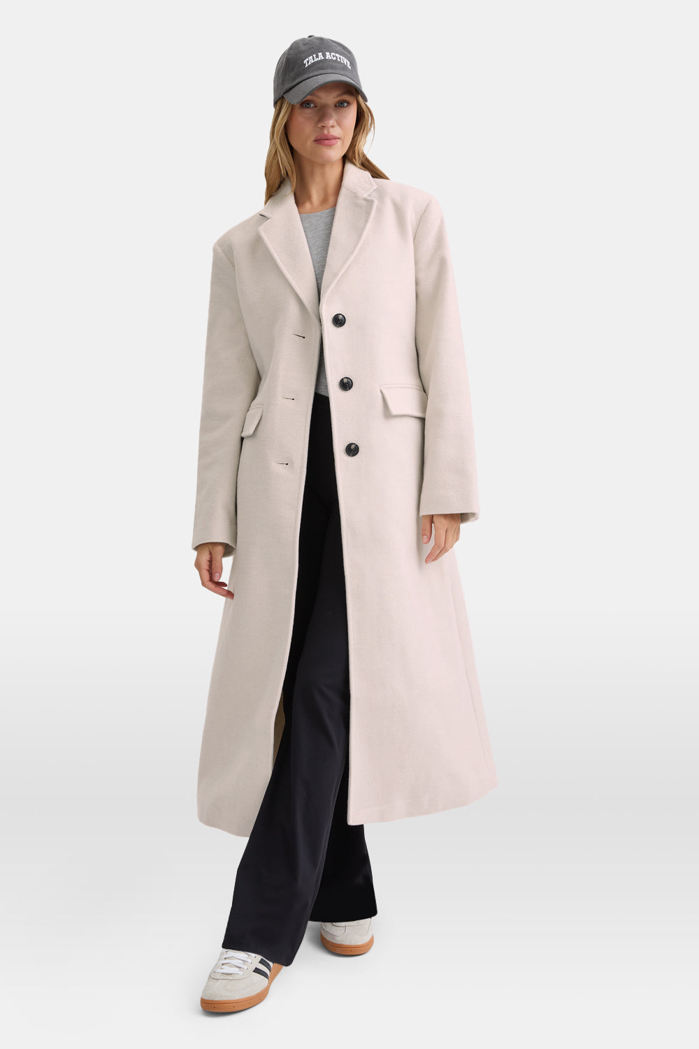 Wool Blend Oversized Overcoat - Oat Marl