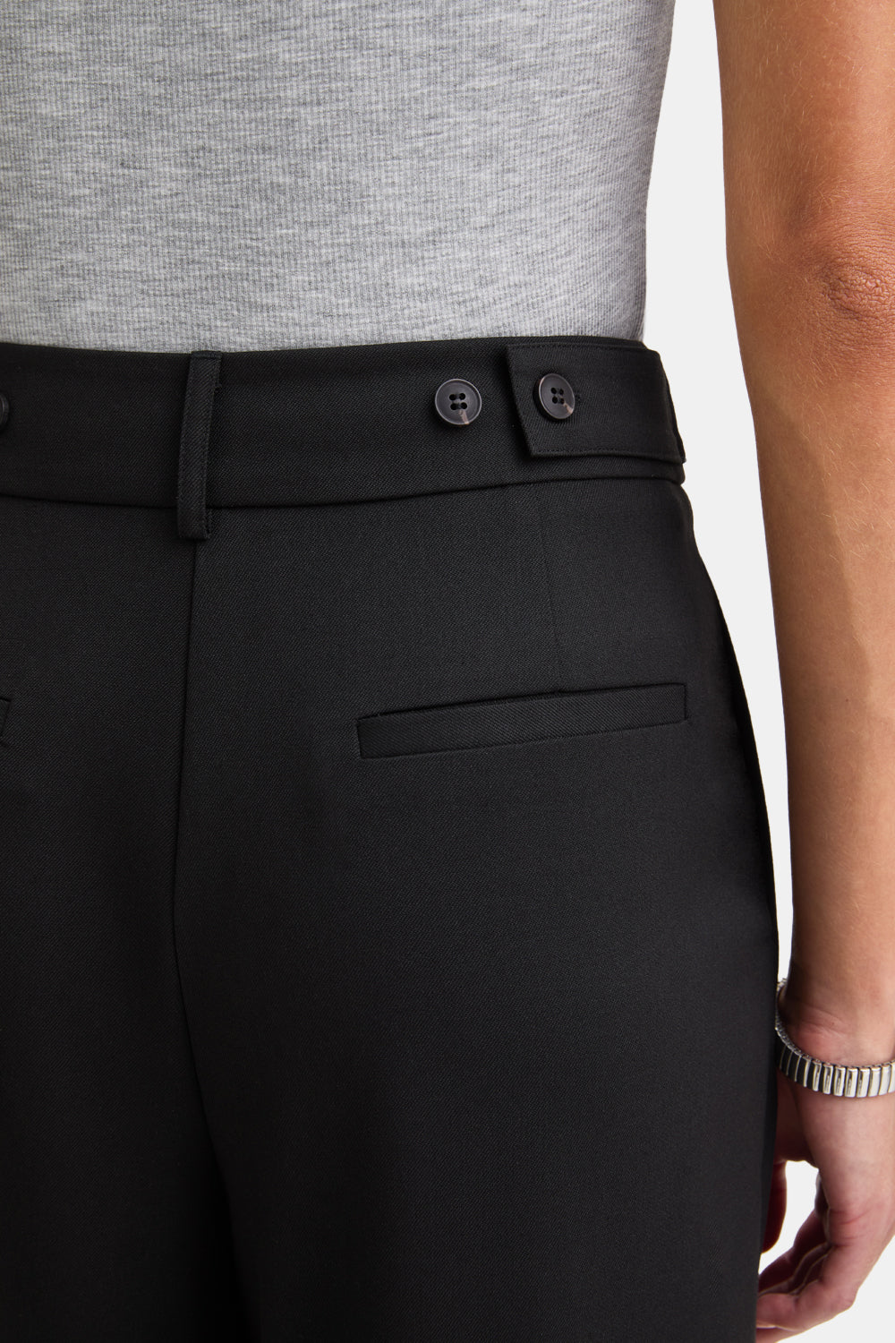 Everyday Tailoring Wide Leg Trousers - Black