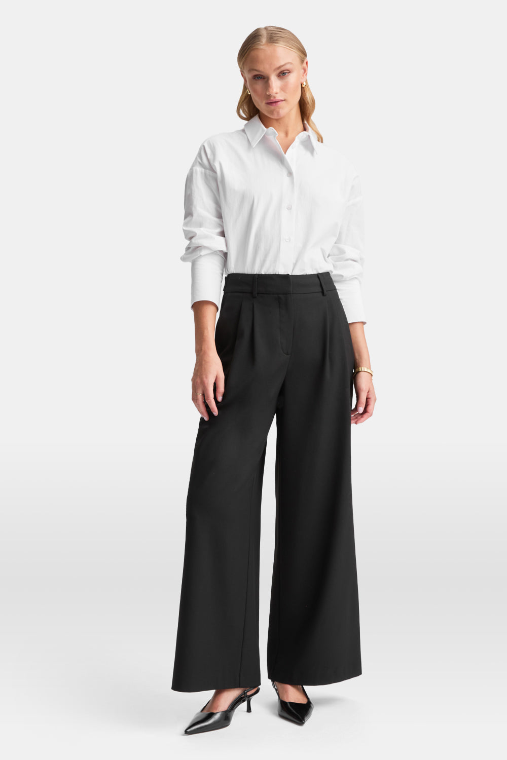 Everyday Tailoring Wide Leg Trousers - Black
