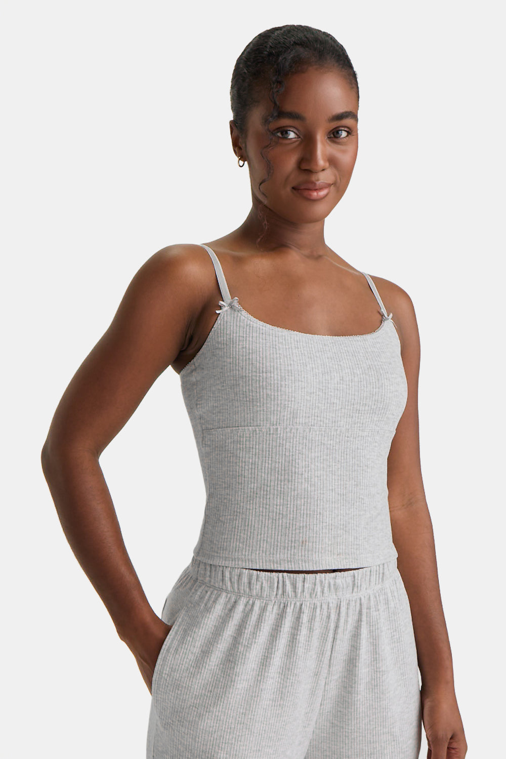 Soft Lounge Cami Top - Grey Marl