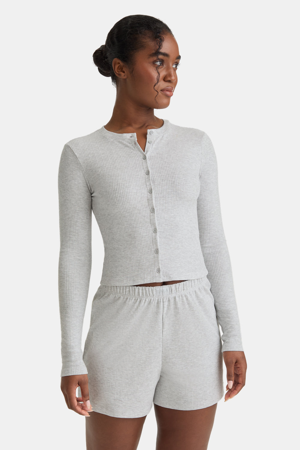 Soft Lounge Pyjama Shorts - Grey Marl