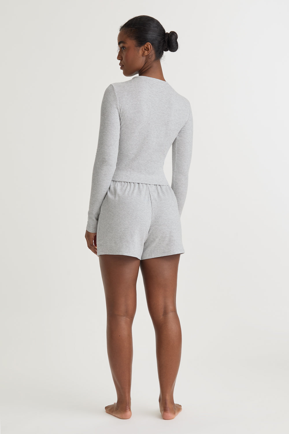 Soft Lounge Cardigan - Grey Marl