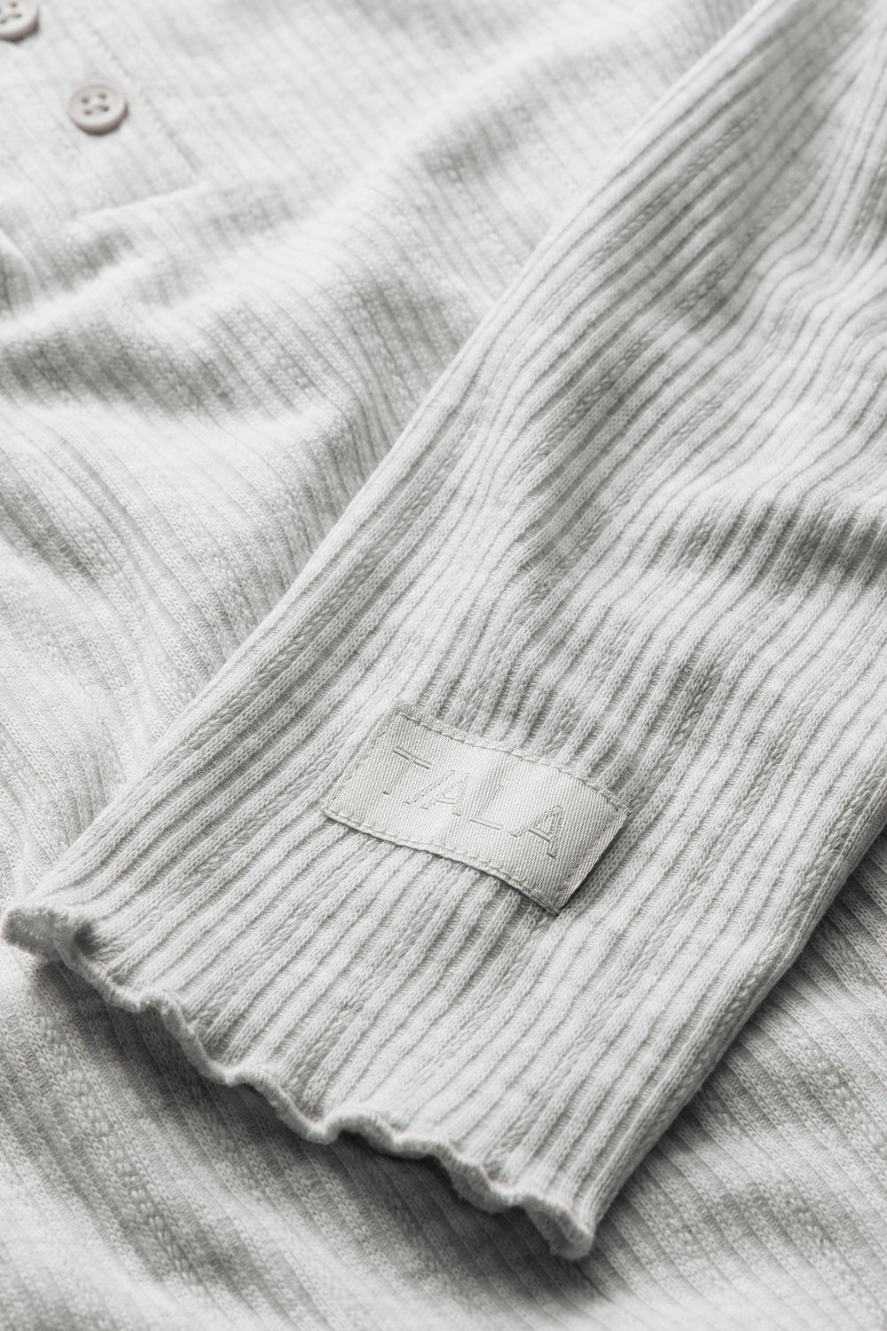 Henley Pyjama Top - Grey Marl