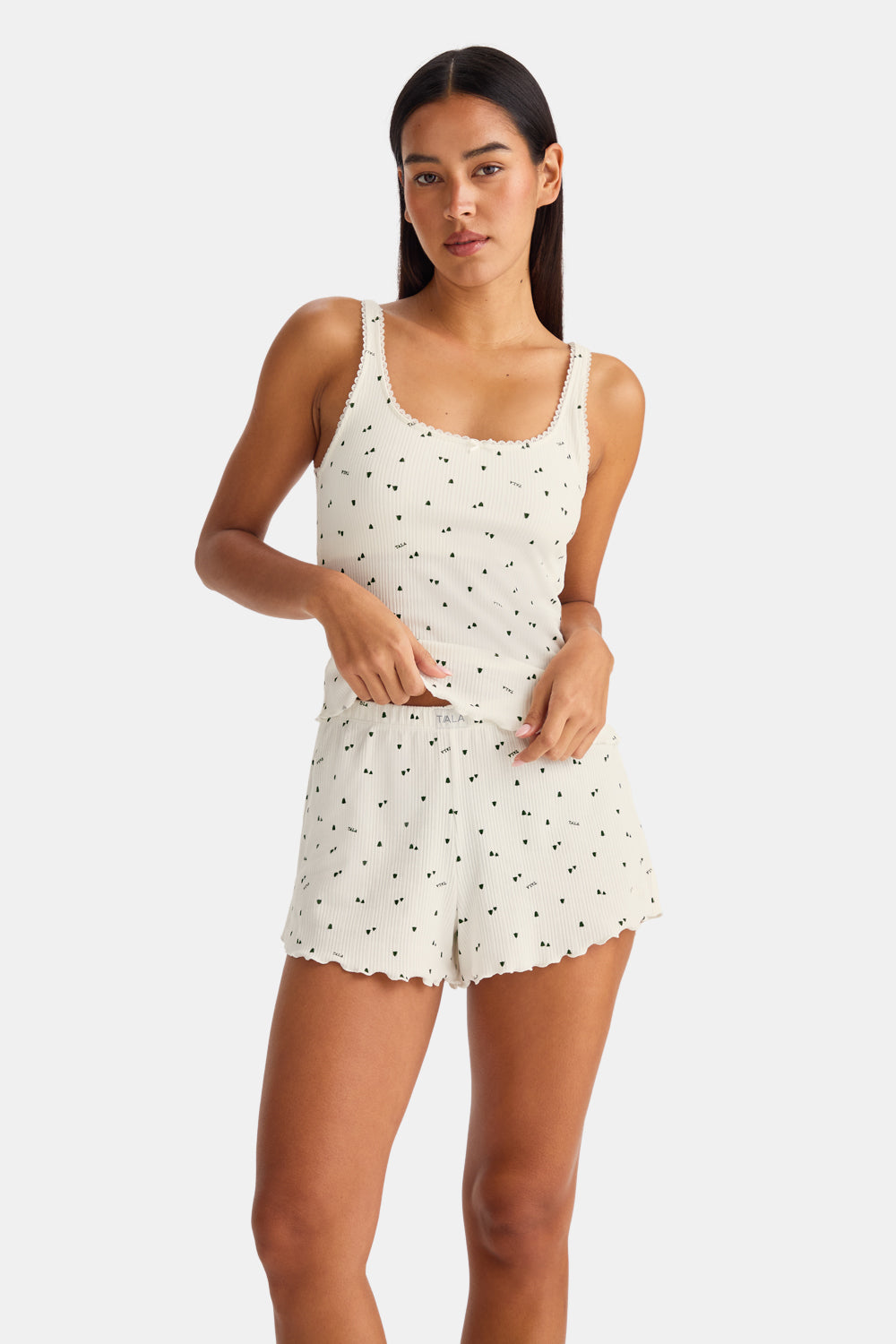 Pyjama Shorts - Ivory Forest Print