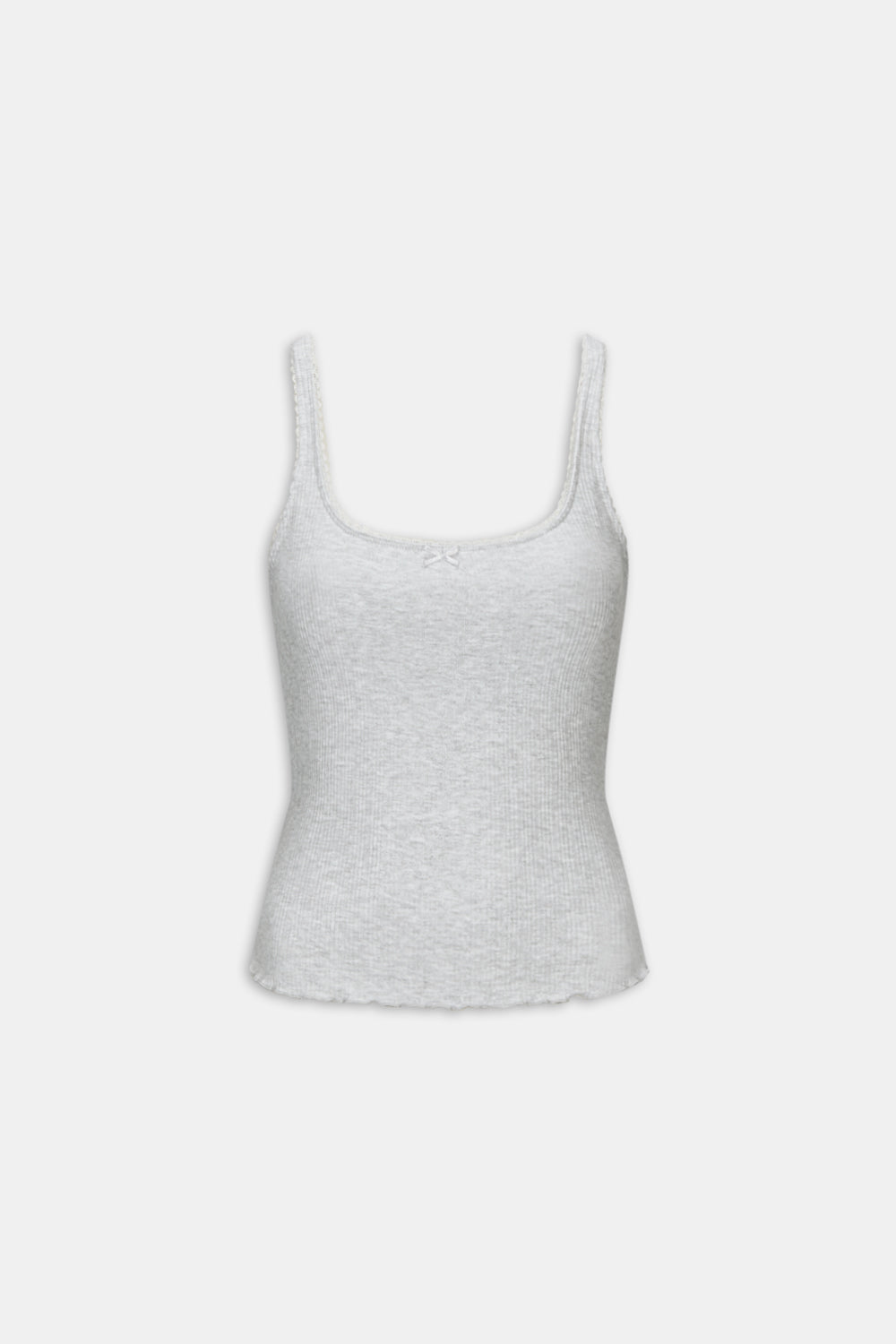 Built In Bra Pyjama Vest - Grey Marl