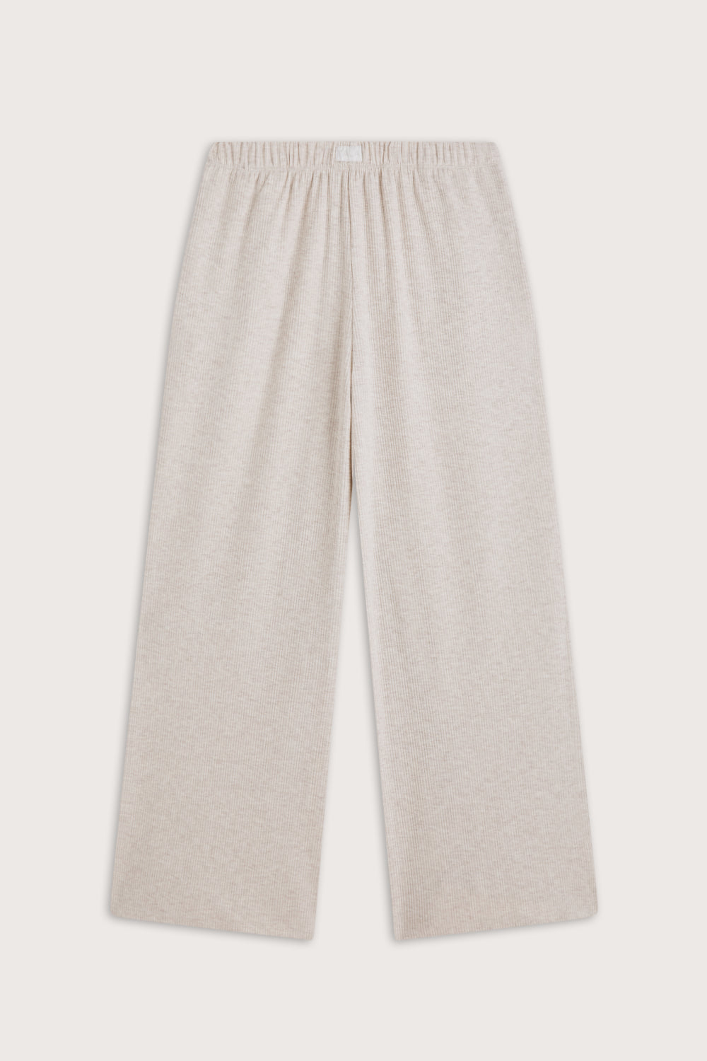 Wide Leg Pyjama Bottoms - Oat Marl