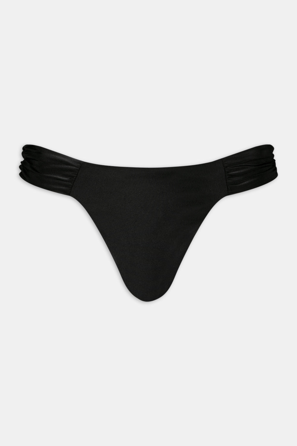 Gathered Bikini Bottom - Black Onyx