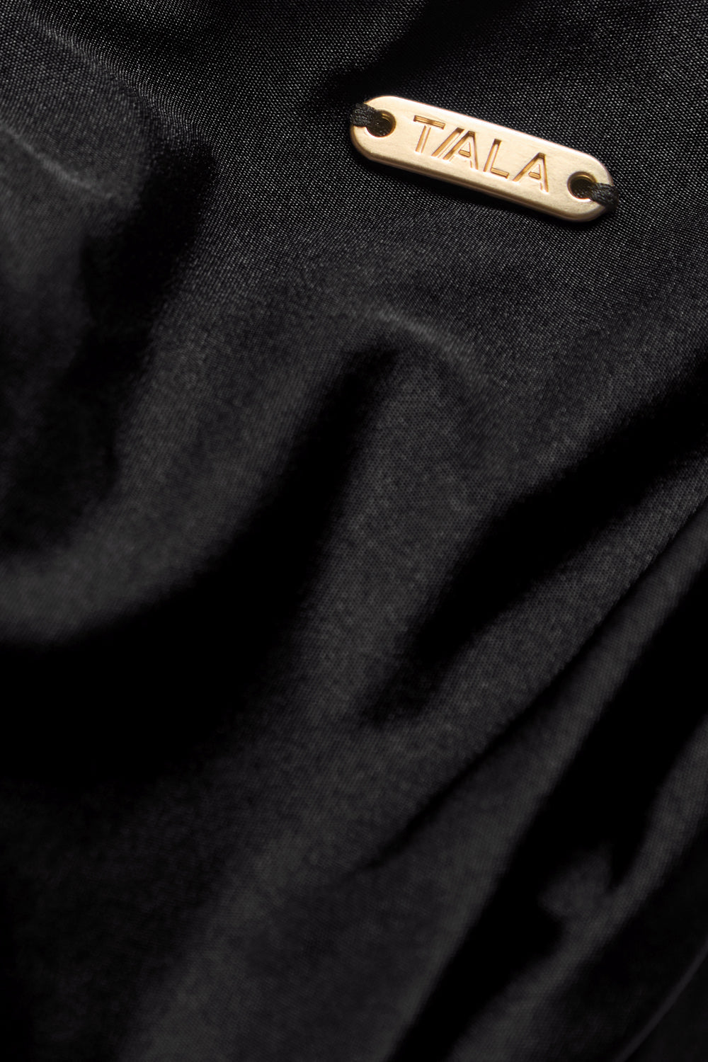 Gathered Bikini Bottom - Black Onyx